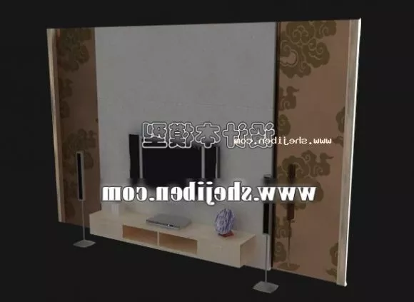 Tv Cabinet With Sound System 3d model Tv Cabinet With Sound System 3d model