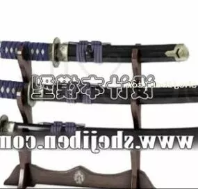 Ancient Samurai Sword Set 3d model