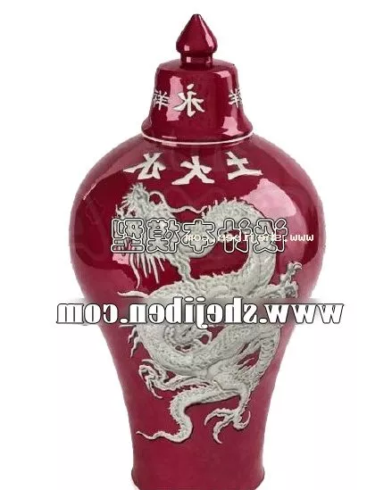 Glass Vase With Flower Rose 3d model