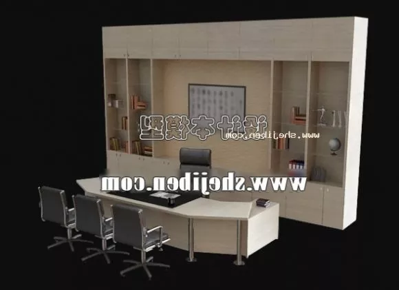 School Desk Chair Set 3d model