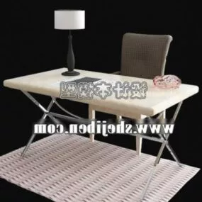Simple Work Desk Foldable 3d model
