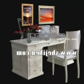 Home Work Desk Furniture V1 3d model