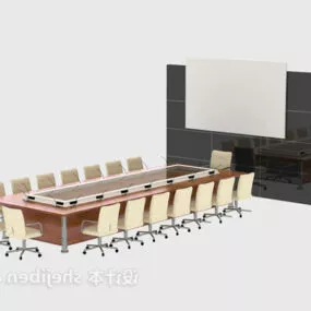 Company Conference Table Chair Furniture 3d model