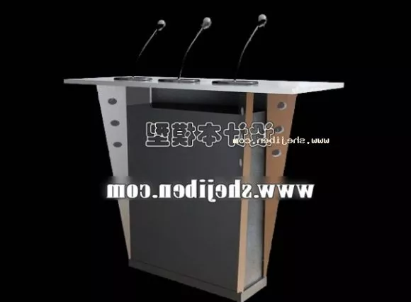 Podium Office Furniture 3d model Podium Office Furniture 3d model