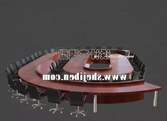 Conference Room Table Chairs Modern 3d model