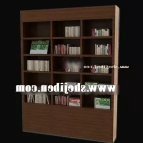 Bookcase With Books Group 3d model