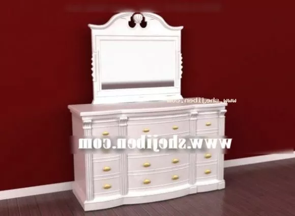 Work Desk With Under Drawers 3d model