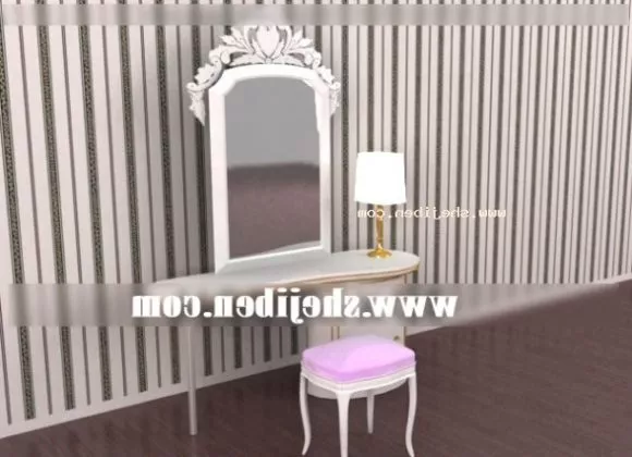 Stained Mirror With Tree Decoration 3d model