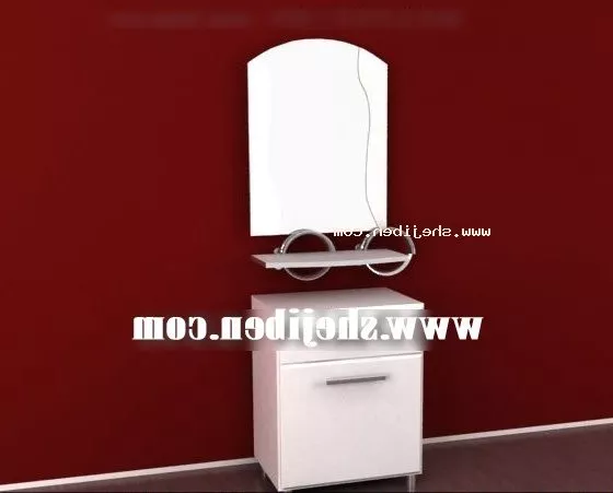 Antique Oval Mirror On Stand 3d model