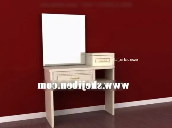 Console Table With A Chair Chinese Furniture 3d model