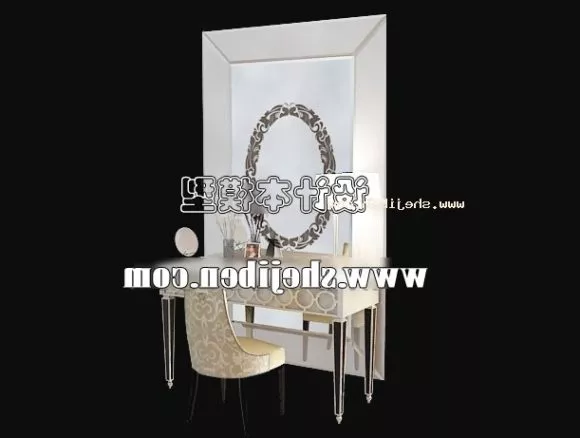 Traditional Console Table Chinese Desk 3d model
