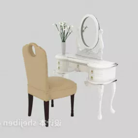 Classic European Dresser Bedroom Furniture 3d model