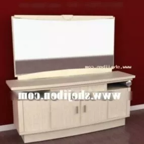 White Dresser Modern Bedroom Furniture 3d model