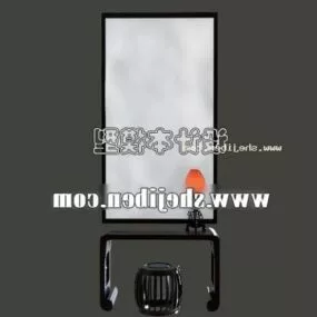 Chinese Dresser Black Wooden 3d model