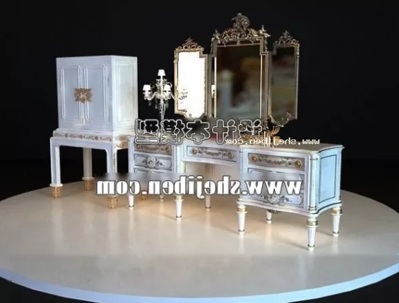 Rectangle Mirror Wood Frame 3d model