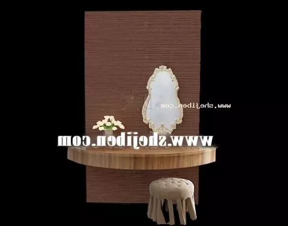 Rectangular Mirror With Lamp Inside 3d model