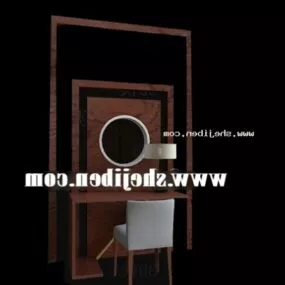 Dresser Table With Mirror Hotel Furniture 3d model