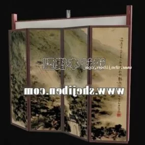 Traditional Chinese Screen Partition 3d model
