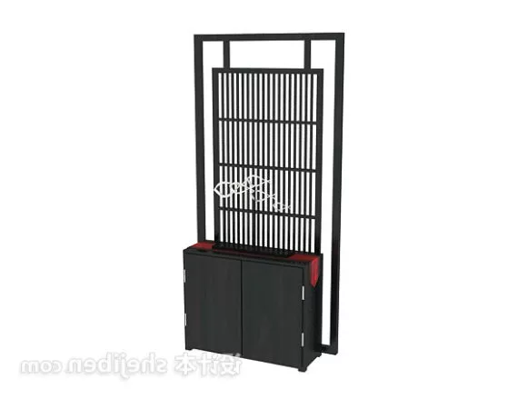 Black Screen Partition Divider Furniture 3d model Black Screen Partition Divider Furniture 3d model