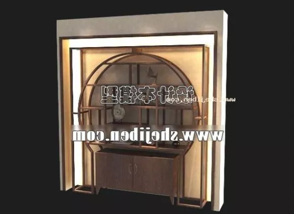 Chinese Screen Partition Divider Furniture 3d model Chinese Screen Partition Divider Furniture 3d model