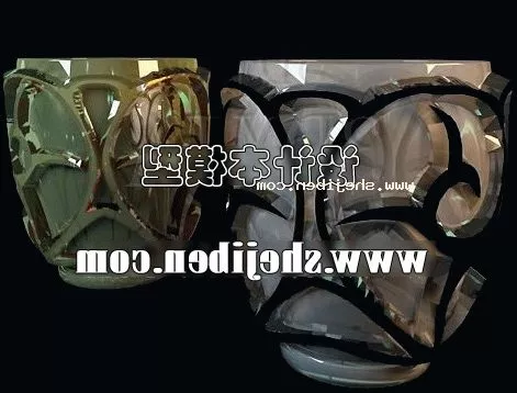 Vase Concrete Material 3d model