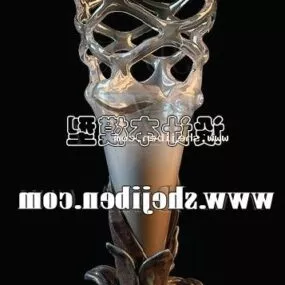 Brass Flower Vase Decoration 3d model