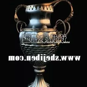 Dark Bronze Vase Pot 3d model