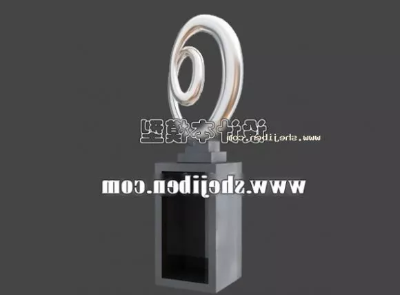 Square Sculpture Minin Pojarski 3d model
