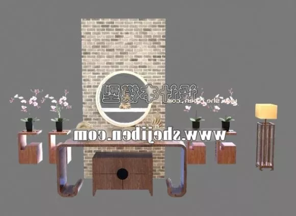 Dark Terracotta Decor Vase 3d model