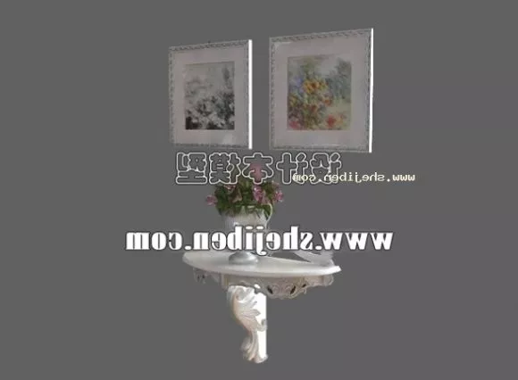 Tableware Vase Wire Frame 3d model