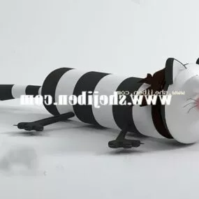Pillow Cartoon Cat Shaped 3d model