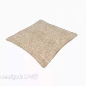 Brown Fabric Pillow 3d model