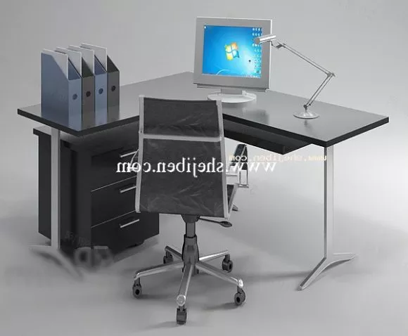 Console Table With A Chair Chinese Furniture 3d model