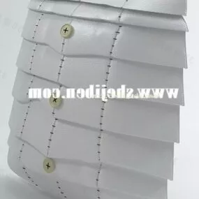 White Leather Pillow 3d model