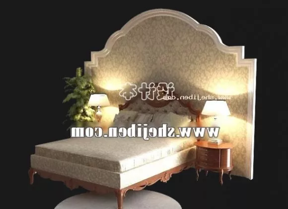 Simple Platform Bed 3d model