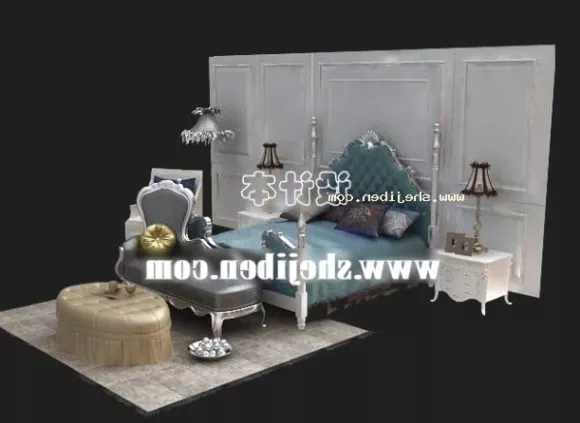 Wheels Bed 3d model