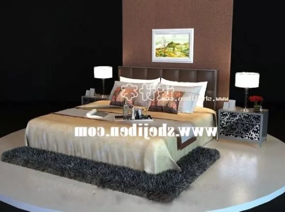 Decor Table Lamp On Cantilever Table 3d model