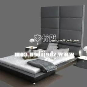 Bed With Thin Mattress 3d model