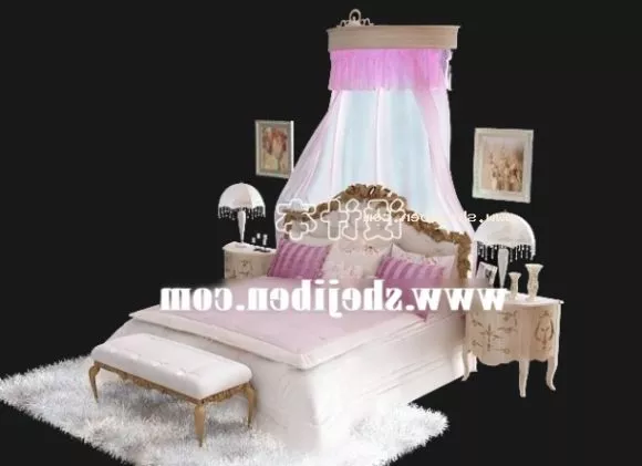 Dual Layer Curtain Grey Textile 3d model