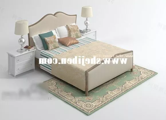 Foldable Bed Cabinet Combination 3d model
