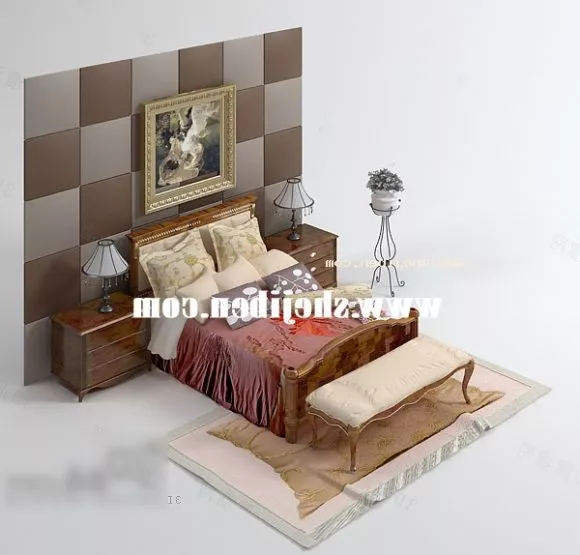Bed Crib 3d model