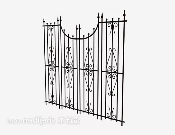 Medieval Defense Building Gate Fence 3d model
