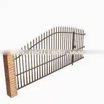 Concrete Brick Fence 3d model
