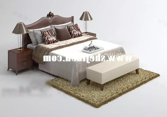 Bed Modern Platform 3d model