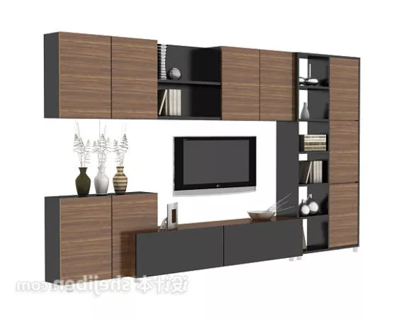 Wardrobe Oval Shape 3d model