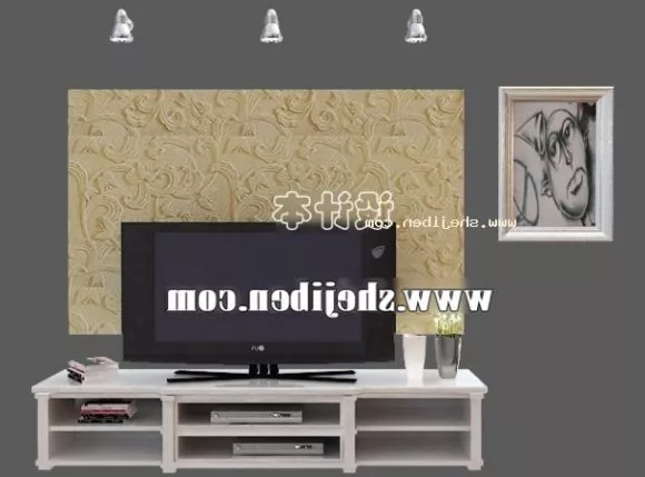Old Lcd Tv Thick Bezel 3d model
