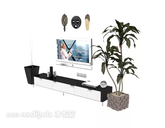 Old Lcd Tv Thick Bezel 3d model