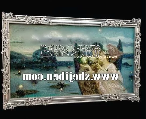 Rectangular Wall Painting Frame 3d model Rectangular Wall Painting Frame 3d model