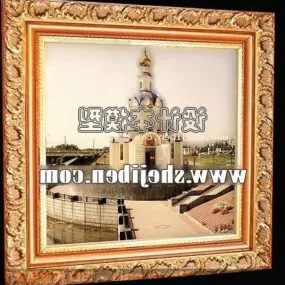 Oil Painting Frame Square Shaped 3d model