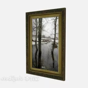 Classic Wall Landscape Painting 3d model